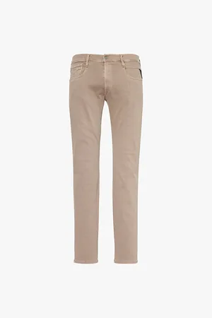 Replay Anbass Slim-fit Tapered-leg Stretch-cotton Trousers