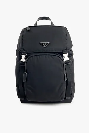 Prada Tessuto Branded-plaque Recycled-polyamide Backpack