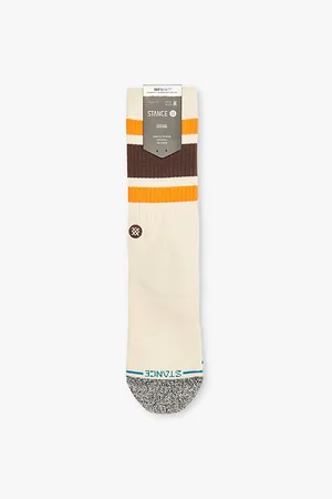 Stance Boyd Logo-embroidered Crew-length Cotton-blend Crew Socks