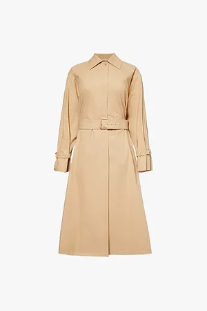 Max Mara Memo Belted Relaxed-fit Stretch-cotton Trench Coat