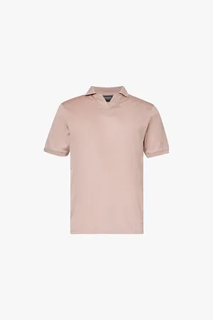 Emporio Armani Logo-patch Short-sleeve Relaxed-fit Stretch-jersey Polo Shirt