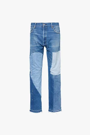 GALLERY DEPT. Kelly 5001 Patch-work Straight-leg Low-rise Denim Jeans