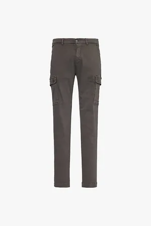 Replay Jaan Flap-pocket Tapered-leg Stretch-cotton Trousers