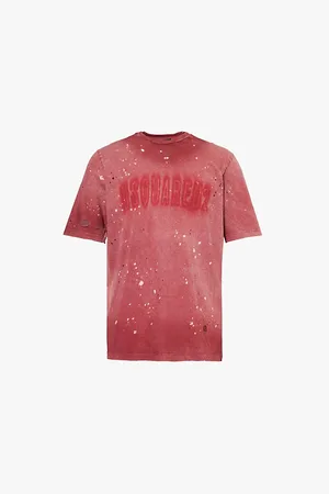 Dsquared2 Distorted Logo-print Relaxed-fit Cotton-jersey T-shirt