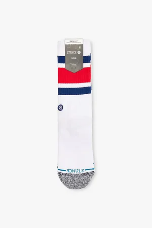 Stance Boyd Logo-embroidered Crew-length Cotton-blend Crew Socks