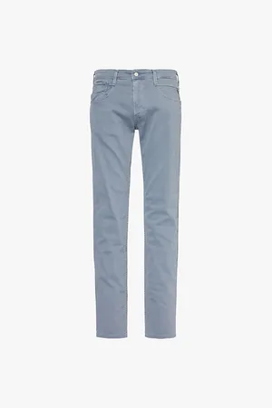 Replay Anbass Slim-fit Tapered-leg Stretch-cotton Trousers