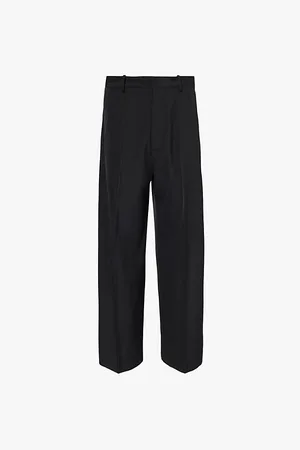 Acne Studios Regular-fit Wide-leg Wool-blend Trousers