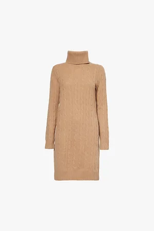 Ralph Lauren Roll-neck Relaxed-fit Wool and Cashmere-blend Knit Dress