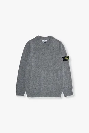 Stone Island Brand-patch Crew-neck Knitted Jumper 4-14 Years