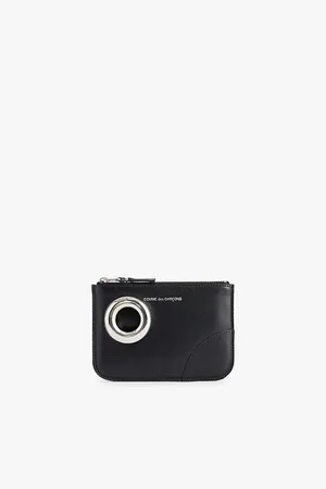 Comme des Garçons Eyelet Branded Leather Wallet