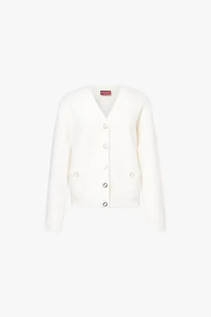 Gucci V-neck Knitted Stretch-wool Blend Cardigan
