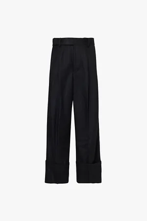 YOHJI YAMAMOTO Dropped-crotch Wide-leg High-rise Wool-blend Trousers