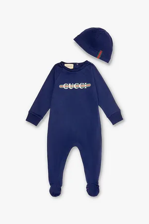 Gucci Logo-print Hat and Babygrow Cotton-jersey Set 0-9 Months