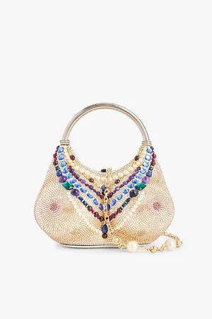 Judith Leiber Bust Nude Crystal-embellished Brass Clutch Bag