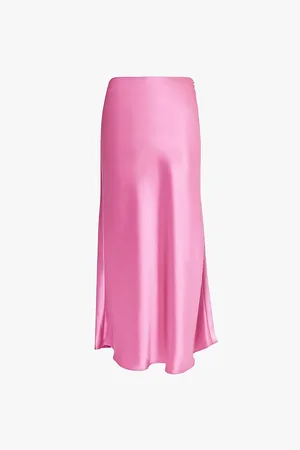 GALVAN Valletta Mid-waist Satin Maxi Skirt