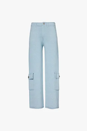 Barrie Flap-pocket Straight-leg Mid-rise Cashmere and Cotton-blend Trousers