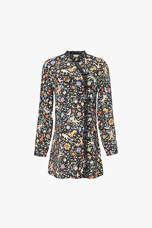 RIXO London X Ciao Lucia Ivy Graphic-print Crepe Mini Dress