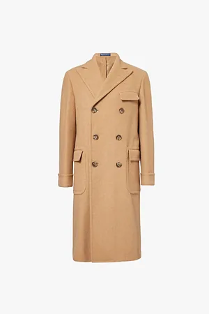 Ralph Lauren Double-breasted Brushed-texture Wool Coat