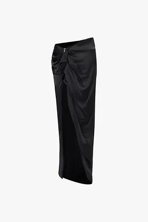 Rick Owens Edfu Split-hem Satin Maxi Skirt
