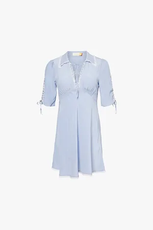 RIXO London X Ciao Lucia Jillian V-neck Silk Mini Dress