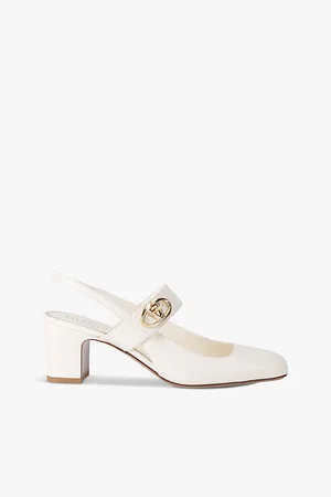 VALENTINO GARAVANI Vlogo Locker Leather Slingback Courts