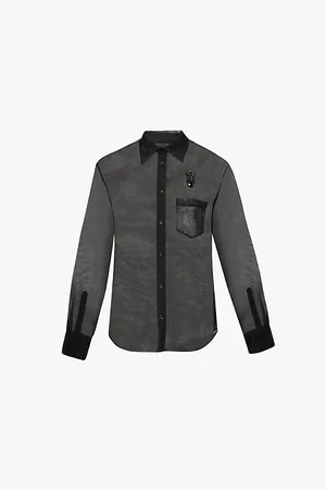 Simone Rocha Sheer Rhinestone-embellished Regular-fit Woven Shirt