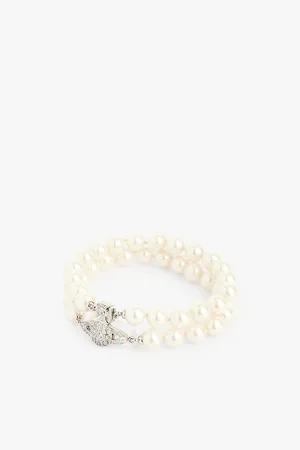 Vivienne Westwood Graziella Brass and Faux-pearl Bracelet
