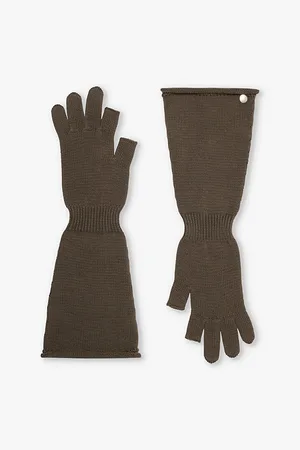 Rick Owens Spinx Knitted Wool Gloves