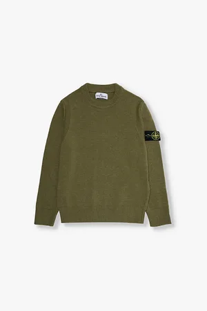 Stone Island Brand-patch Crew-neck Knitted Jumper 4-14 Years