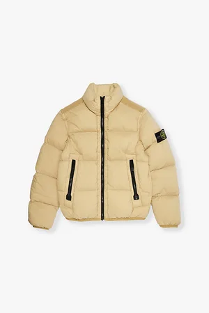 Stone Island Brand-badge Hooded Stretch-woven-down Jacket 4-14 Years