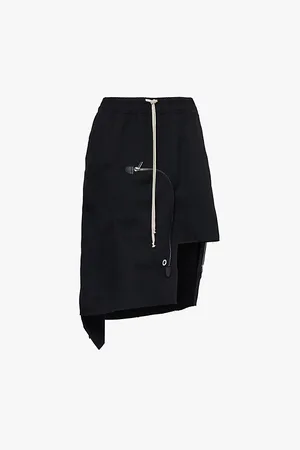 Rick Owens Drawstring-waist High-rise Wool Maxi Skirt