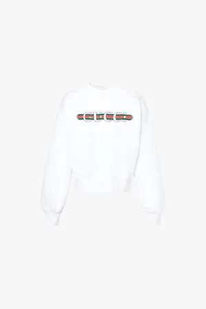 Gucci Branded-print Relaxed-fit Cotton-jersey Sweatshirt