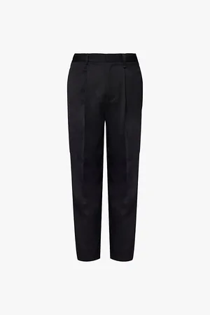 Simone Rocha Pleated Wide-leg Wool-blend Trousers