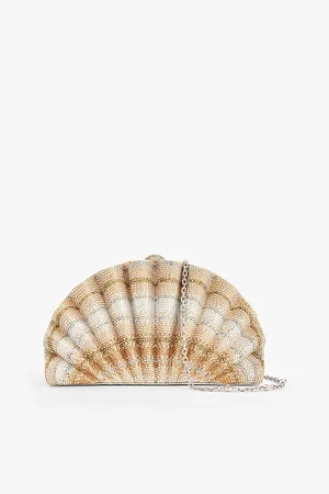 Judith Leiber Oragami Crystal-embellished Satin Clutch Bag