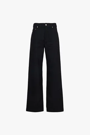 Rick Owens Geth Relaxed-fit Mid-rise Wool Trousers