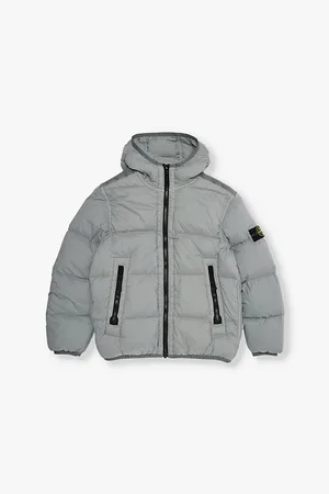 Stone Island Brand-badge Hooded Stretch-woven-down Jacket 4-14 Years
