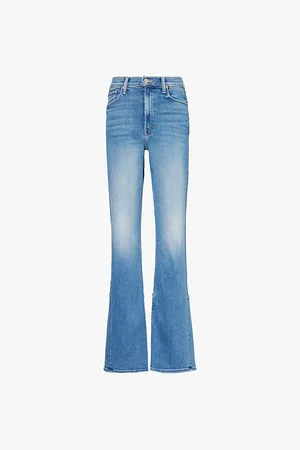 Mother The Outlaw Wedge Heel Flared-leg Mid-rise Stretch Denim-blend Jeans