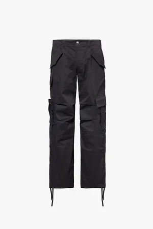 Rhude Ceremonia Flap-pocket Wide-leg Cotton-canvas Trousers