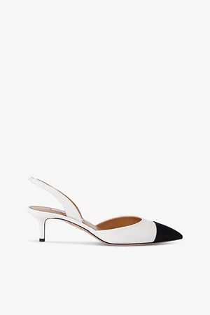 Aquazzura Milanese Leather Slingback Courts
