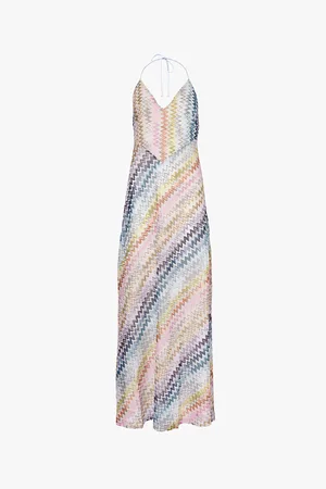 Missoni Chevron-weave V-neck Knitted Maxi Dress