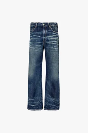 Acne Studios Broadway Whiskering Straight-leg Mid-rise Jeans