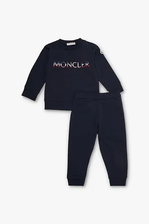 Moncler Branded Relaxed-fit Cotton-jersey Tracksuit 3-36 Months