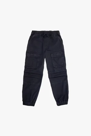 Diesel Drawstring-waist Cargo-pocket Cotton Trousers 8-16 Years