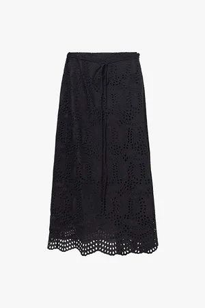 Holzweiler Gabriela Broderie-anglaise Cotton Midi Skirt