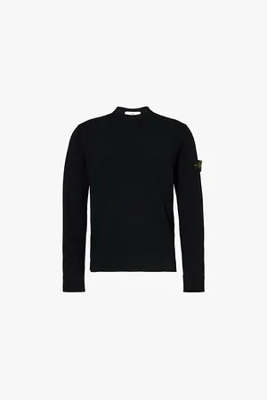 Stone Island Brand-patch Relaxed-fit Wool-blend Jumper