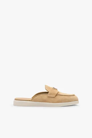 Prada Brand-plaque Suede Mules