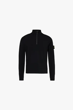 Stone Island Brand-patch High-neck Wool-blend Jumper