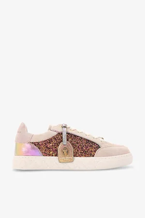 Kurt Geiger Kensington Glitter-embellished Suede Trainers