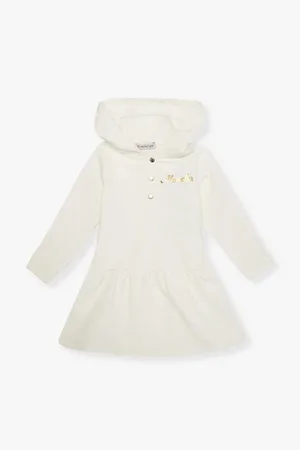 Moncler Branded-print Hooded Stretch-cotton Dress 1-3 Years