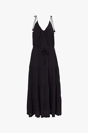 Paige Wellsley Tie-strap Woven Midi Dress